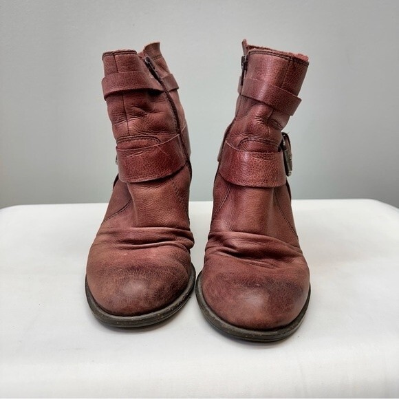 Naya virtue leather bootie boots womens 8.5 earthy red and so soft! - Picture 2 of 8